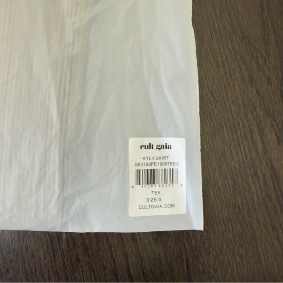 NWT Cult Gaia Kylii Pleated Satin Women’s Midi Skirt Small - Picture 11 of 11